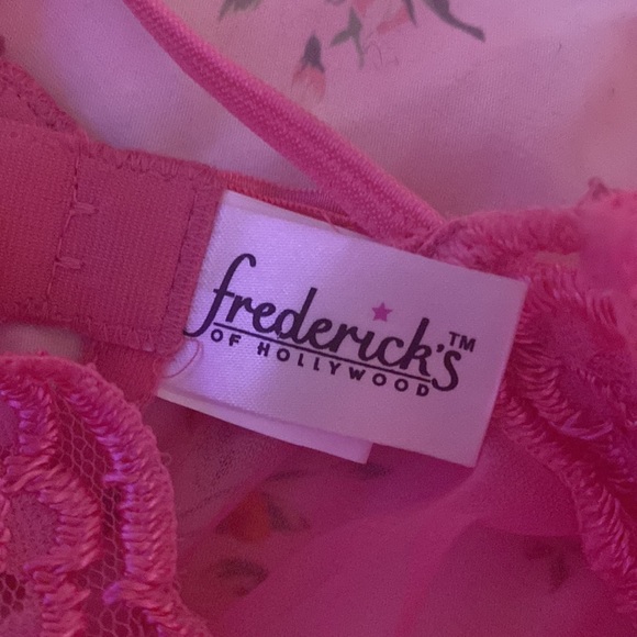 Pink lace lingerie chemise or slip shirt or dress - Picture 5 of 6